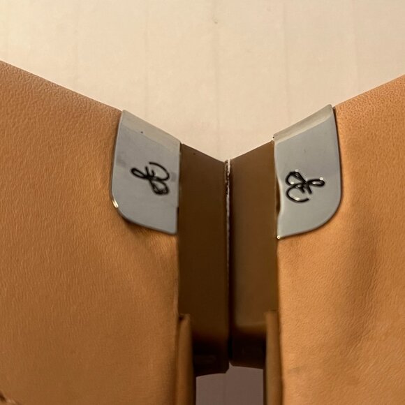 Sam Edelman Sophie Wedge Sandal Open Toe Tan Silver Cream Ankle Strap Women 8.5M - Picture 11 of 14